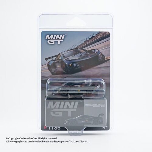MINIGT1186挂卡雪佛兰科尔维特Z06GT3R哑光黑色测试车64合金车模