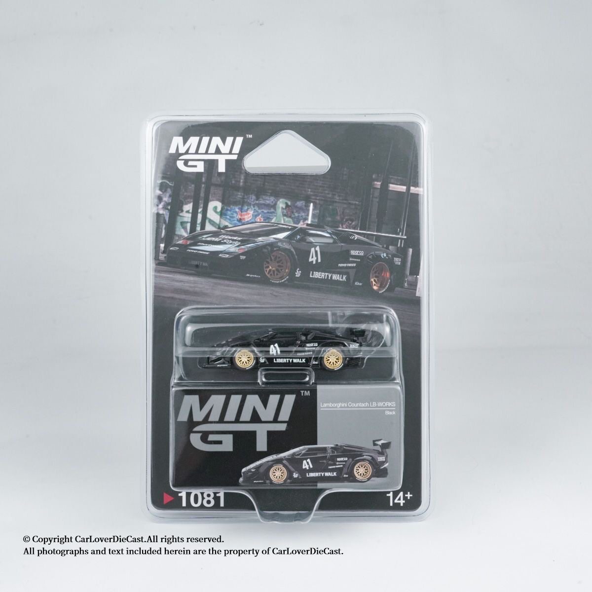 MINIGT1081挂卡兰博基尼康塔什LBWK改装版黑色64合金静态观赏车模