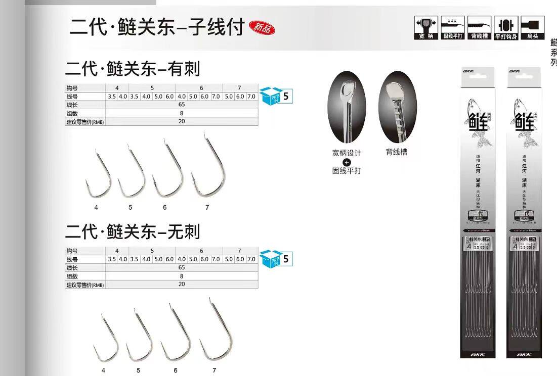 BKK鲢关东无刺伊势尼带倒刺