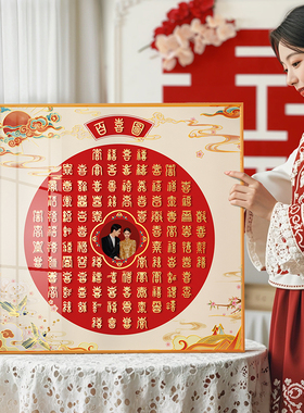 百喜图新婚结婚礼物送新人闺蜜订婚摆件喜字临摹手工diy自制成品
