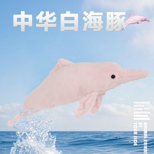 LEOSCO全新正品国家地理毛绒玩具中华白海豚亲肤儿童孩子生日礼物