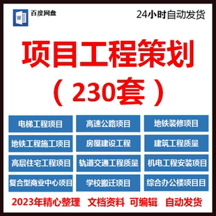 项目工程管理策划书模板案例前期质量创优文明施工管理策划