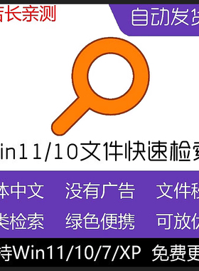 Everything中文版Win10 11文件快速搜索工具软件本地文件快速电脑