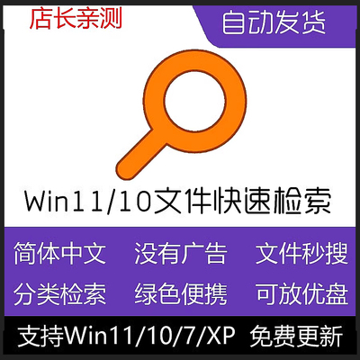 Everything中文版Win10 11文件快速搜索工具软件本地文件快速电脑