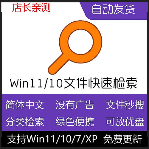Everything中文版Win10 11文件快速搜索工具软件本地文件快速电脑