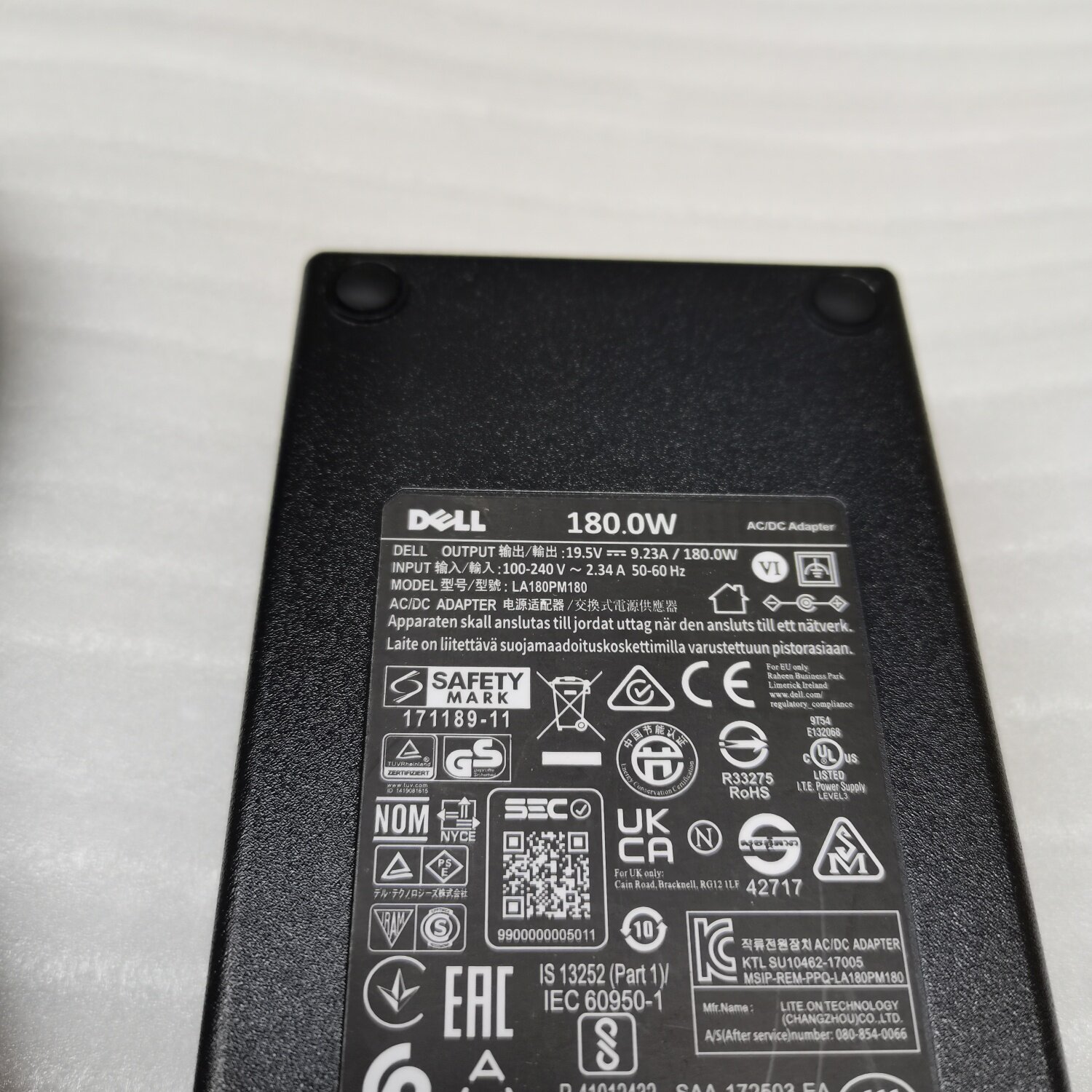 Dell戴尔游匣G3 G5 G7火牛电源适配器 180W 19.5V 9.23A充电器 线