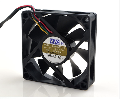 原装AVC 7CM 4线温控CPU散热风扇 7520 0.52A 12v  DA07520B12U