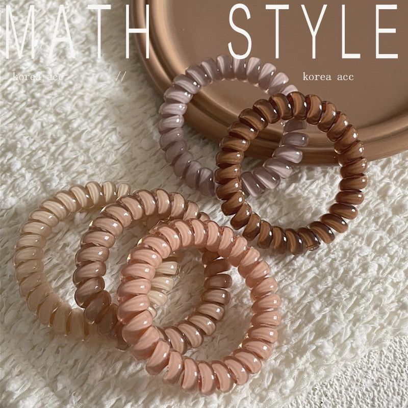 ins秋美拉德咖色系电话线发绳