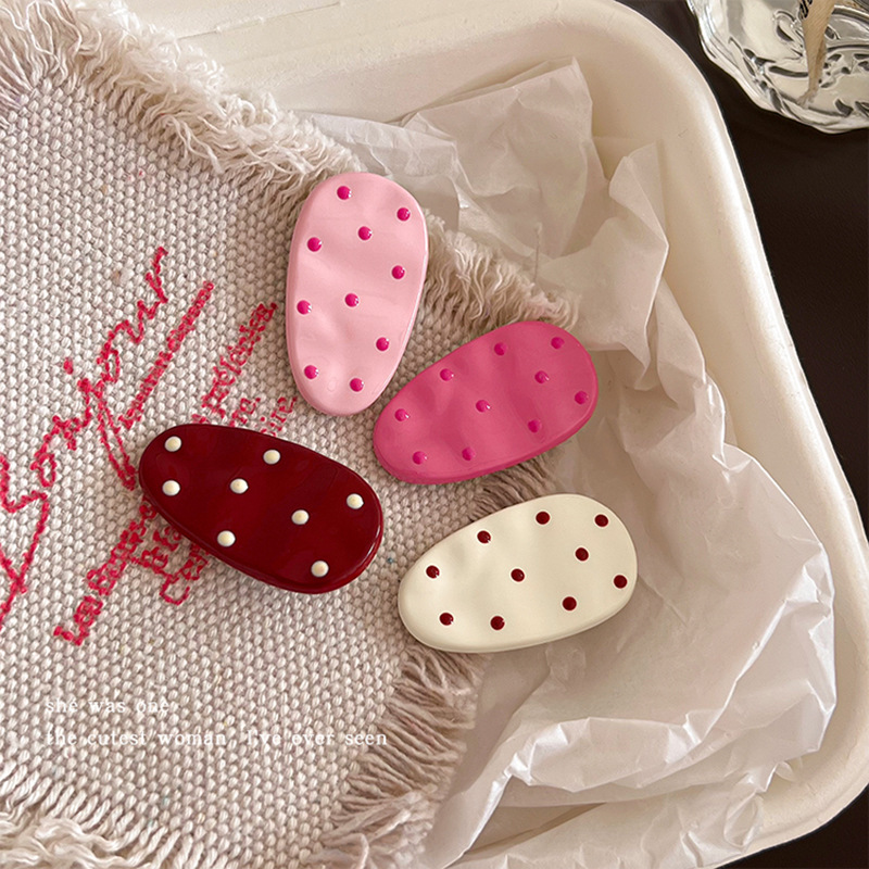 儿童韩系彩色波点小发夹