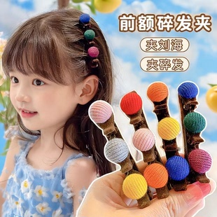 儿童发夹秋冬发卡编发女童前额刘海夹碎发夹不伤发夹子整理神器