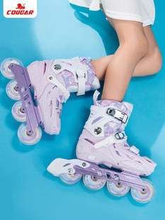 专业可调正品 美洲狮溜冰鞋 初学者男童女童旱冰鞋 儿童轮滑鞋 滑冰鞋