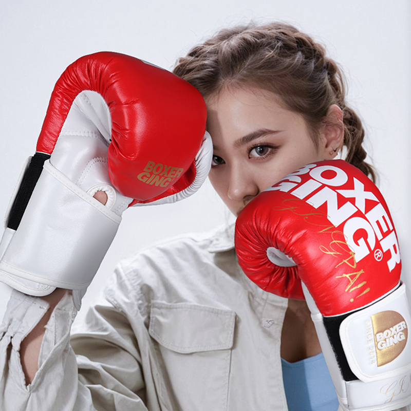 专业成人拳击手套女士散打泰拳格斗搏击专业训练拳套打沙包袋器材