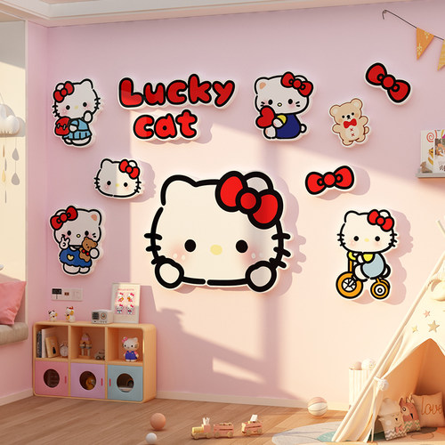 儿童房间布置装饰hellokitty卧室