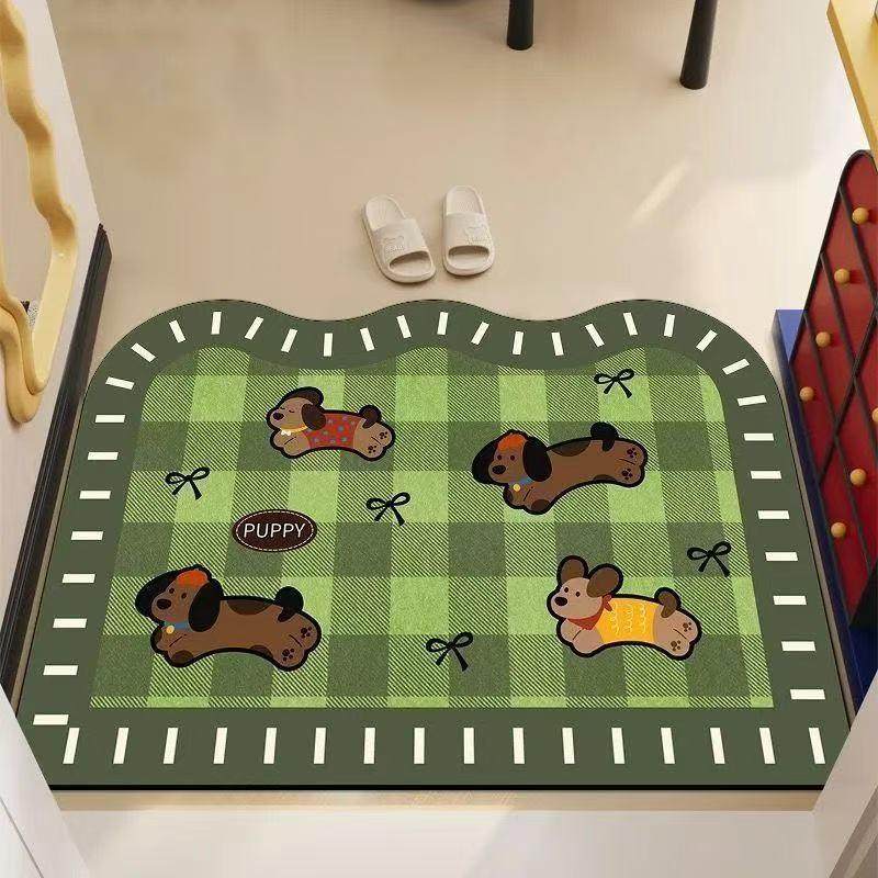 可爱狗狗防滑地垫洗手间浴室厕所卫生间脚垫速干吸水软硅藻泥地垫,家庭/个人清洁工具,地垫,淘宝优惠券,粉丝福利购,淘宝优惠卷