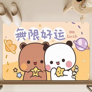 一二布布浴室硅藻泥地垫卫生间门口吸水速干脚垫厕所防滑地毯新款