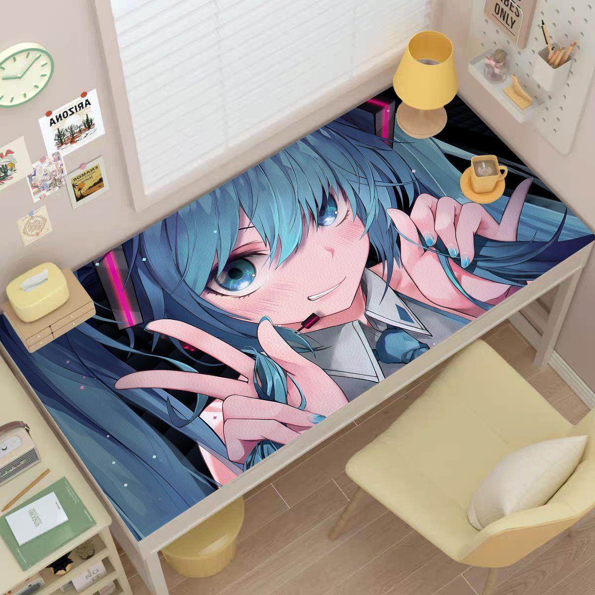 初音动漫皮革垫办公桌垫防水防油免洗可擦桌面垫二次元餐桌保护垫,居家布艺,桌布,淘宝优惠券,粉丝福利购,淘宝优惠卷