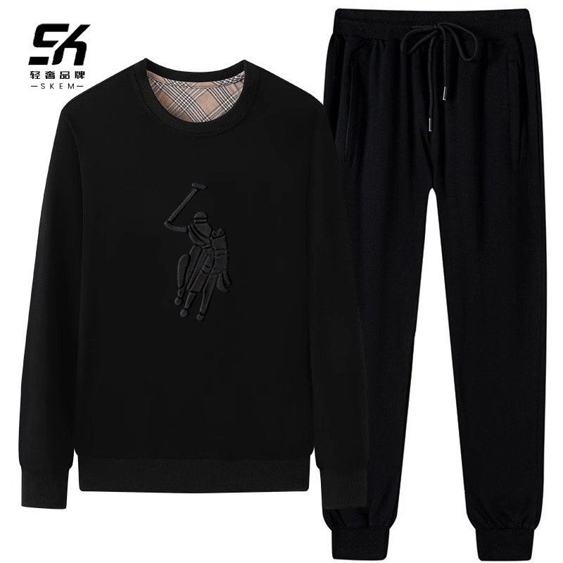 休闲运动套装男新款2025新款春秋季卫衣裤子两件一整套搭配男装潮