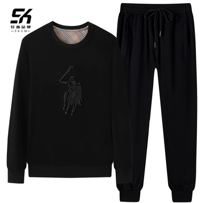 休闲运动套装男新款2025新款春秋季卫衣裤子两件一整套搭配男装潮