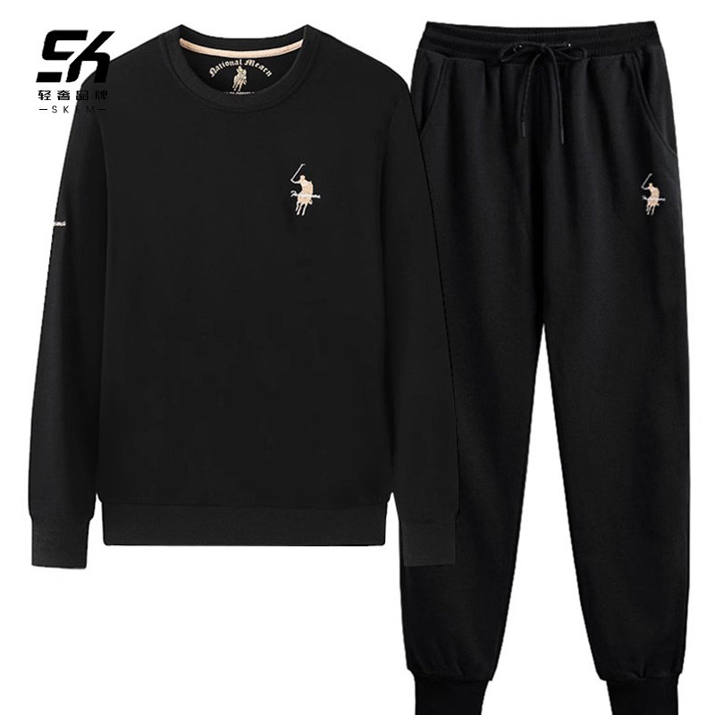 男士休闲卫衣2025新款运动套装春秋季时尚百搭男装冬季运动服衫