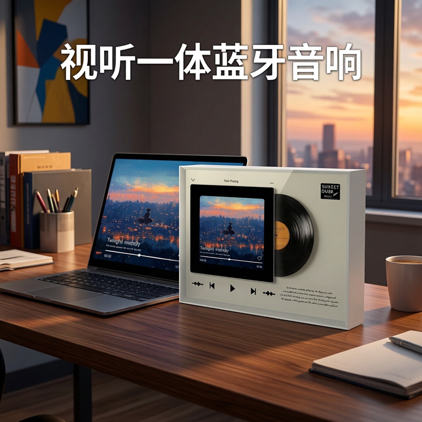 星光潮汐转盘蓝牙音响摆件数码音乐装饰灯光画情人节男女生日礼物