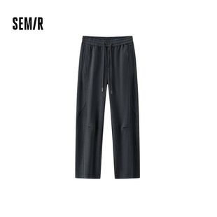 亲肤舒适保暖107725127107 宽松弯刀弧形休闲裤 森马2025年冬季 男款