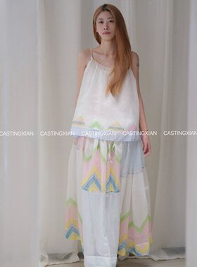 CASTING无隅｜EKA 白色基础百搭宽松吊带上衣