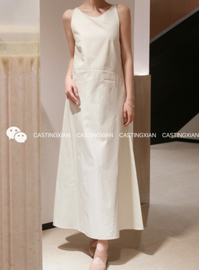 RUOHAN 25SS LAMU月白色丝绵花苞连衣裙