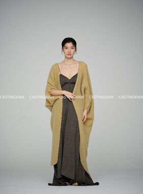 CASTING无隅｜YANGKEHAN 25AW 鹅黄色空山颂马海毛羊毛慵懒长袍