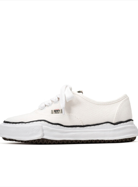 折扣MIHARA YASUHIRO/三原康裕 Baker OG Sole帆布低帮白色板鞋