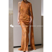 LARA CASTING无隅｜CORTANA 25早春 DRESS飘带印花真丝连衣裙