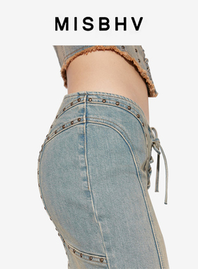 MISBHVSUNSET WASH LARA LACED 牛仔裤