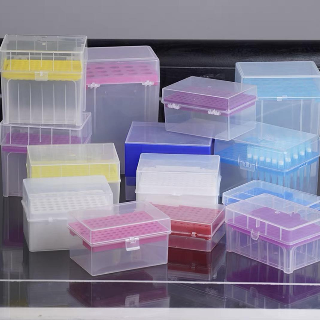 10ul200ul1ml5ml10ml 60/96/100孔吸头盒枪头盒吸嘴TIP头盒白黄蓝