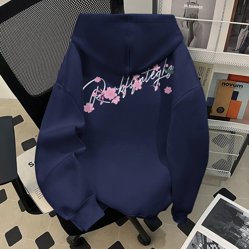 真维斯美式潮牌花卉chic重磅卫衣