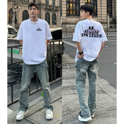 重磅纯棉t恤短袖男款夏季潮流