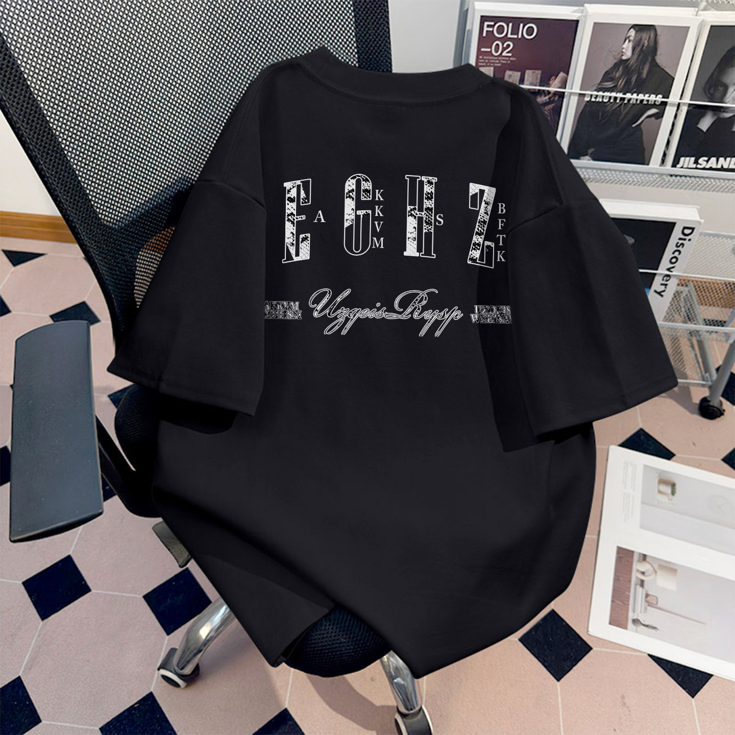 WASSUP夏季新款美式潮牌字母重磅纯棉短袖男女款嘻哈个性百搭t恤