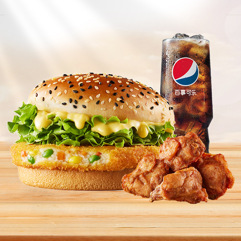 华莱士 果蔬鸡肉堡三件套 汉堡卤辣鸡架可乐兑换券优惠券电子券