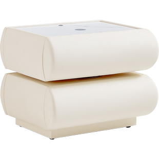 林氏家居多功能卧室可旋转床头柜带灯家用岩板边几TD880