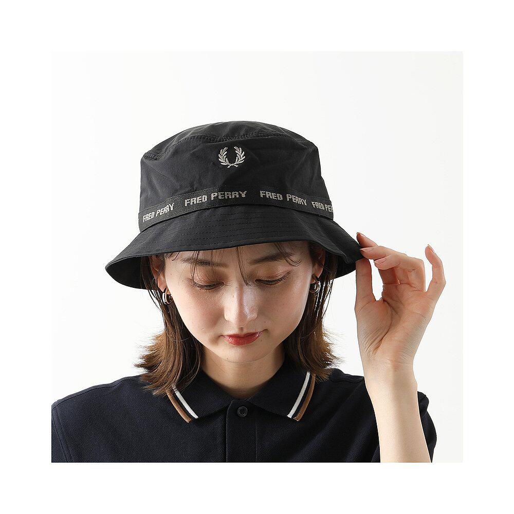 日本直邮fred perry 渔夫帽 品牌压胶渔夫帽 hw7666 女式尼龙徽标