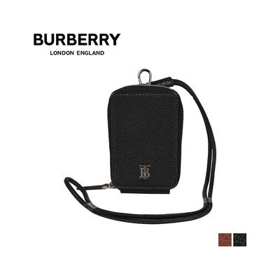 日本直邮BURBERRY 钱包零钱包零钱包卡包男士女士 粒面皮革卡包挂