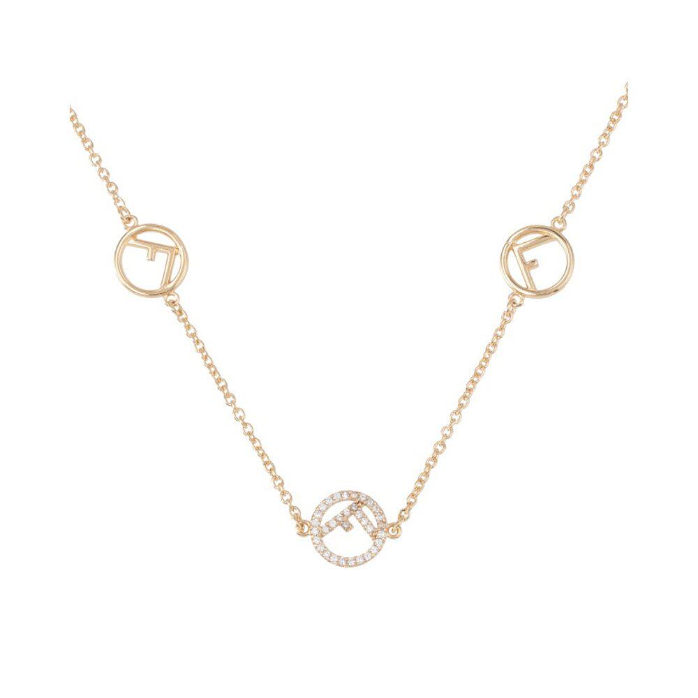 日本直邮fendi 项链 f is fendi 标志吊坠 2024 春夏新品 8ag735