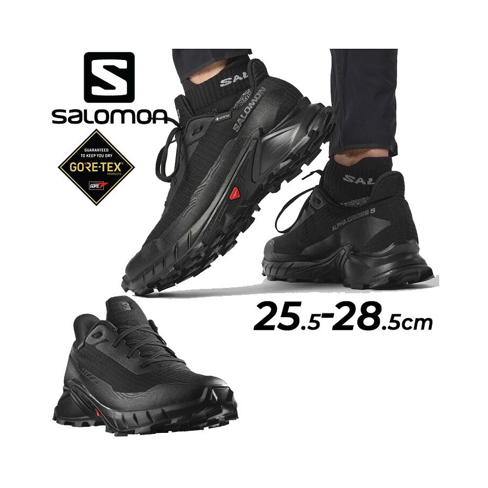 日本直邮SALOMON ALPHACROSS 5 GORE-TEX低帮越野跑鞋慢跑男鞋 A