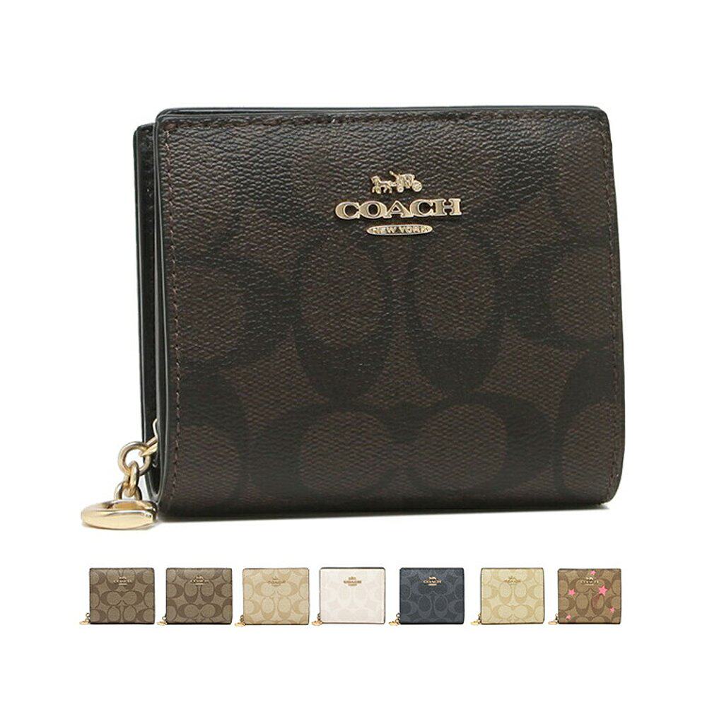 日本直邮蔻驰奥特莱斯双折钱包 signature mini wallet womens c