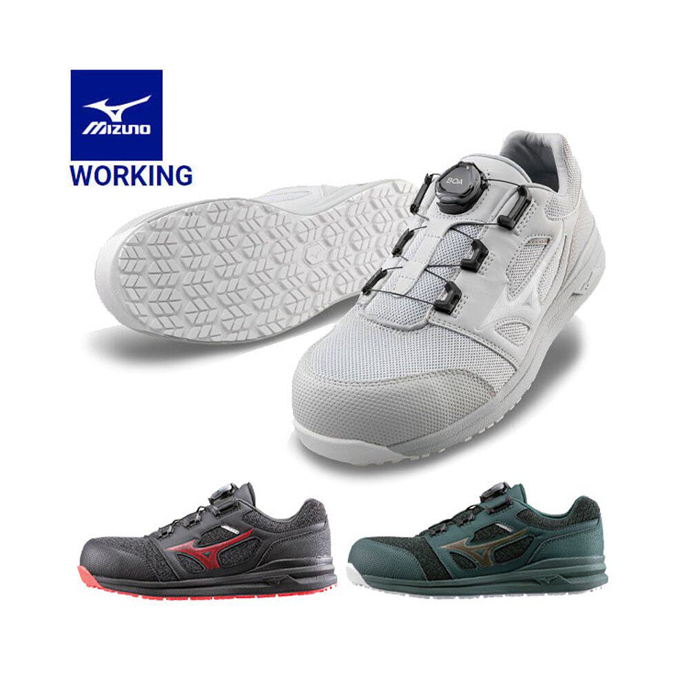 日本直邮mizuno 工作全能 lsii52l boa 安全鞋男 f1ga2202 鞋