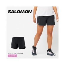 黑色 LC18 女式 SENSE SALOMON 子 裤 短裤 日本直邮Salomon AERO