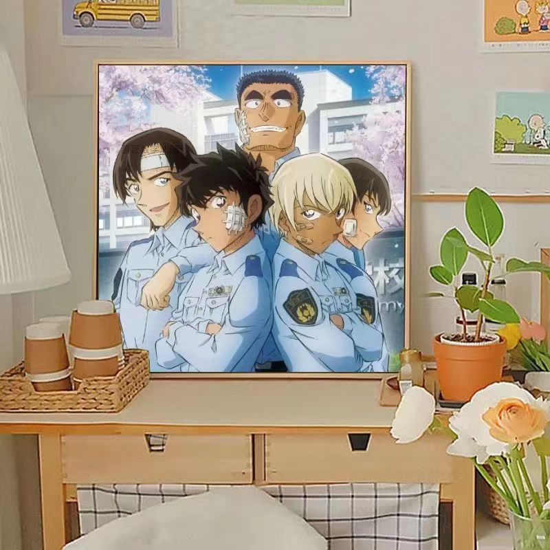 安室透数字油画diy名侦探柯南定制手工涂色填充丙烯油彩装饰挂画