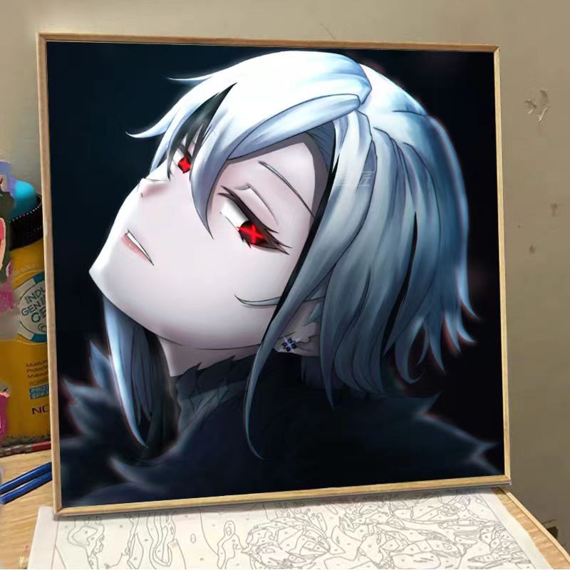 阿蕾奇诺数字油画丙烯装饰画卡通