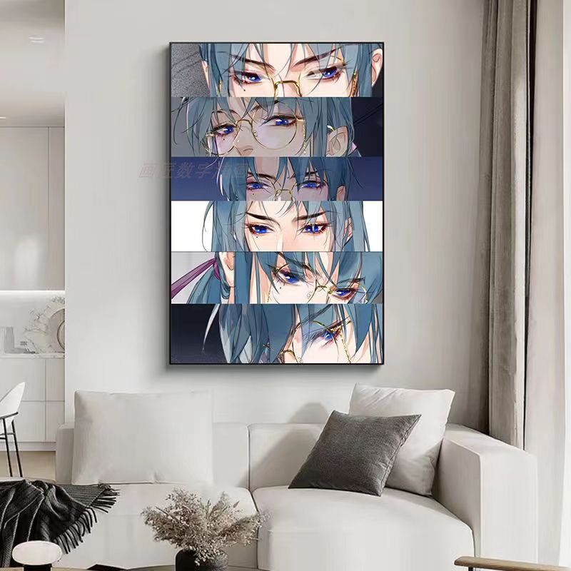 不健全关系油彩装饰画涂色礼物
