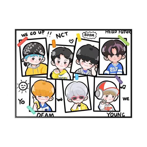 NCT男团数字油画diy油彩画装饰画
