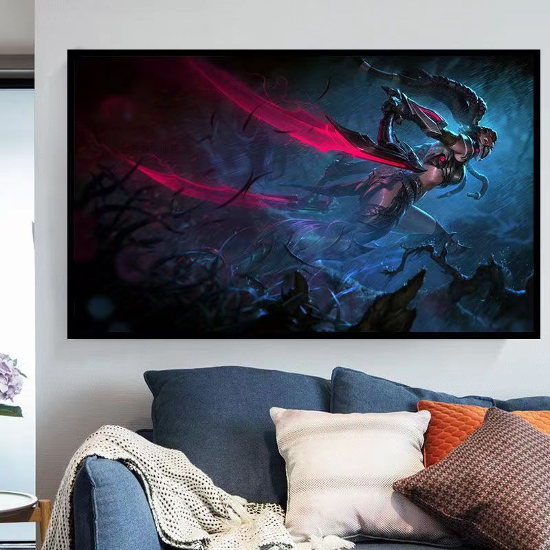 阿卡丽lol英雄联盟diy数字油画