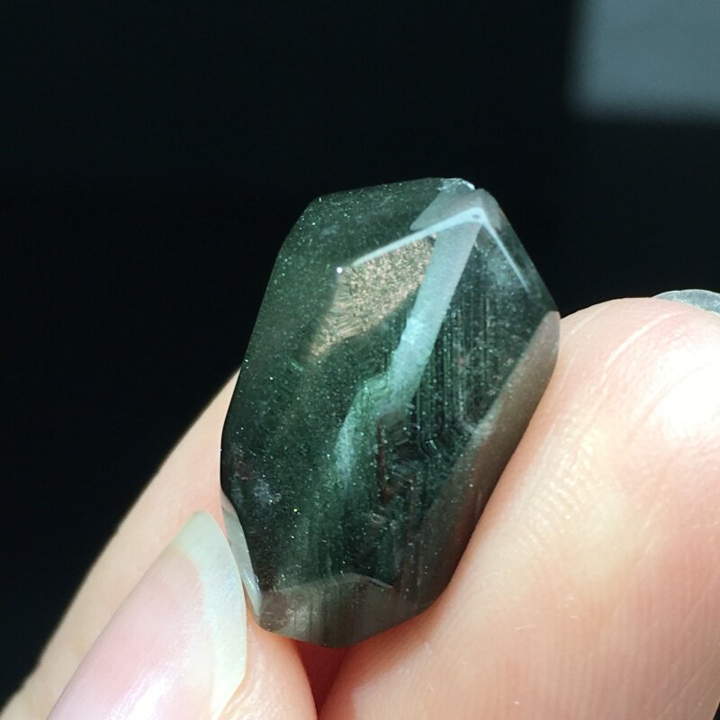天然意景绿幽灵彩幽灵水晶随形手链配手串散珠子diy原石原矿打磨